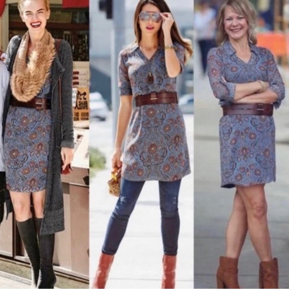 CAbi Provincial Tunic Shirt Dress